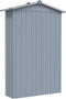 vidaXL - Tuinschuur - 116x45x175 - cm - gegalvaniseerd - staal - grijs