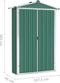 vidaXL - Tuinschuur - 116x45x175 - cm - gegalvaniseerd - staal - groen