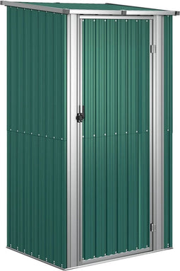vidaXL - Tuinschuur - 118,5x97x209,5 - cm - gegalvaniseerd - staal - groen