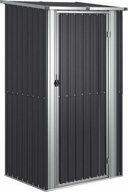 vidaXL - Tuinschuur - 118,5x97x209,5 - cm - gegalvaniseerd - staal - antraciet