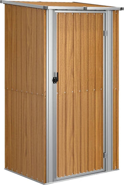 vidaXL - Tuinschuur - 118,5x97x209,5 - cm - gegalvaniseerd - staal - bruin