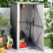 vidaXL - Tuinschuur - 118,5x97x209,5 - cm - gegalvaniseerd - staal - antraciet
