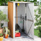 vidaXL - Tuinschuur - 118,5x97x209,5 - cm - gegalvaniseerd - staal - bruin
