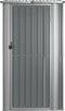 vidaXL - Tuinschuur - 118,5x97x209,5 - cm - gegalvaniseerd - staal - grijs