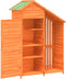 vidaXL - Tuinschuur - 120x53,5x170 - cm - massief - grenenhout - bruin