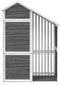 vidaXL - Tuinschuur - 120x53,5x170 - cm - massief - grenenhout - grijs
