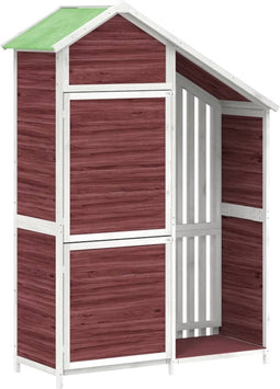 vidaXL - Tuinschuur - 120x53,5x170 - cm - massief - grenenhout - mokkakleurig