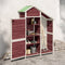 vidaXL - Tuinschuur - 120x53,5x170 - cm - massief - grenenhout - mokkakleurig