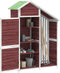 vidaXL - Tuinschuur - 120x53,5x170 - cm - massief - grenenhout - mokkakleurig