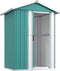 vidaXL - Tuinschuur - 126x97,5x177 - cm - gegalvaniseerd - staal - groen