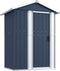 vidaXL - Tuinschuur - 126x97,5x177 - cm - gegalvaniseerd - staal - antracietkleur