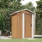 vidaXL - Tuinschuur - 126x97,5x177 - cm - gegalvaniseerd - staal - bruin