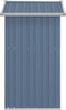 vidaXL - Tuinschuur - 126x97,5x177 - cm - gegalvaniseerd - staal - grijs