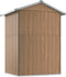 vidaXL - Tuinschuur - 126x97,5x177 - cm - gegalvaniseerd - staal - bruin