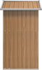 vidaXL - Tuinschuur - 126x97,5x177 - cm - gegalvaniseerd - staal - bruin
