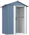 vidaXL - Tuinschuur - 126x97,5x177 - cm - gegalvaniseerd - staal - grijs