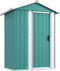 vidaXL - Tuinschuur - 126x97,5x177 - cm - gegalvaniseerd - staal - groen