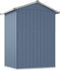 vidaXL - Tuinschuur - 126x97,5x177 - cm - gegalvaniseerd - staal - grijs