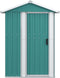 vidaXL - Tuinschuur - 126x97,5x177 - cm - gegalvaniseerd - staal - groen