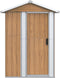 vidaXL - Tuinschuur - 126x97,5x177 - cm - gegalvaniseerd - staal - bruin