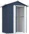 vidaXL - Tuinschuur - 126x97,5x177 - cm - gegalvaniseerd - staal - antracietkleur