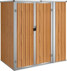 vidaXL - Tuinschuur - 161x89x161 - cm - gegalvaniseerd - staal - bruin