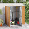 vidaXL - Tuinschuur - 161x89x161 - cm - gegalvaniseerd - staal - bruin