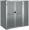 vidaXL - Tuinschuur - 161x89x161 - cm - gegalvaniseerd - staal - grijs