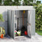 vidaXL - Tuinschuur - 161x89x161 - cm - gegalvaniseerd - staal - grijs