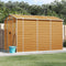 vidaXL - Tuinschuur - 191x300x198 - cm - gegalvaniseerd - staal - lichtbruin