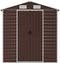 vidaXL - Tuinschuur - 191x385x198 - cm - gegalvaniseerd - staal - bruin