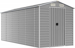 vidaXL-Tuinschuur-191x470x198-cm-gegalvaniseerd-staal-lichtgrijs