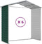 vidaXL - Tuinschuur - 191x555x198 - cm - gegalvaniseerd - staal - groen