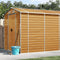 vidaXL - Tuinschuur - 191x640x198 - cm - gegalvaniseerd - staal - lichtbruin