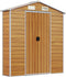 vidaXL - Tuinschuur - 191x640x198 - cm - gegalvaniseerd - staal - lichtbruin
