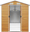 vidaXL - Tuinschuur - 191x640x198 - cm - gegalvaniseerd - staal - lichtbruin