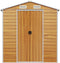 vidaXL - Tuinschuur - 191x640x198 - cm - gegalvaniseerd - staal - lichtbruin
