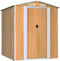 vidaXL - Tuinschuur - 192x191x223 - cm - gegalvaniseerd - staal - lichtbruin