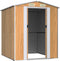 vidaXL - Tuinschuur - 192x191x223 - cm - gegalvaniseerd - staal - lichtbruin