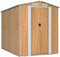 vidaXL - Tuinschuur - 192x274x223 - cm - gegalvaniseerd - staal - lichtbruin