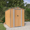 vidaXL - Tuinschuur - 192x274x223 - cm - gegalvaniseerd - staal - lichtbruin