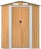 vidaXL - Tuinschuur - 192x274x223 - cm - gegalvaniseerd - staal - lichtbruin