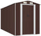 vidaXL - Tuinschuur - 192x440x223 - cm - gegalvaniseerd - staal - donkerbruin