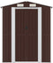 vidaXL - Tuinschuur - 192x440x223 - cm - gegalvaniseerd - staal - donkerbruin