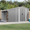 vidaXL - Tuinschuur - 277x279x179 - cm - gegalvaniseerd - staal - grijs