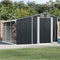 vidaXL - Tuinschuur - 277x279x179 - cm - gegalvaniseerd - staal - antracietkleurig