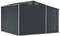 vidaXL - Tuinschuur - 277x279x179 - cm - gegalvaniseerd - staal - antracietkleurig