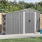 vidaXL - Tuinschuur - 277x93x179 - cm - gegalvaniseerd - staal - grijs