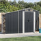vidaXL - Tuinschuur - 277x93x179 - cm - gegalvaniseerd - staal - antracietkleur