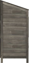 vidaXL - Tuinschuur - 55x52x112 - cm - massief - vurenhout - antracietkleurig